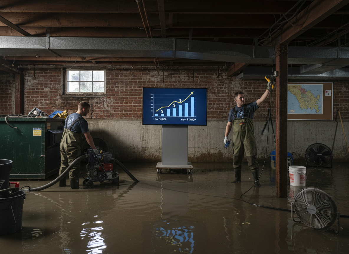 Typical Costs for Removing Standing Water in Wilmington Delaware